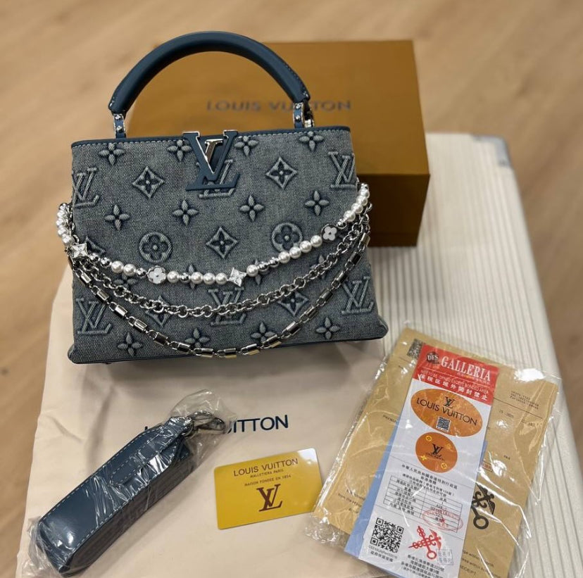 Louis Vuitton Capucines BB Denim Bag