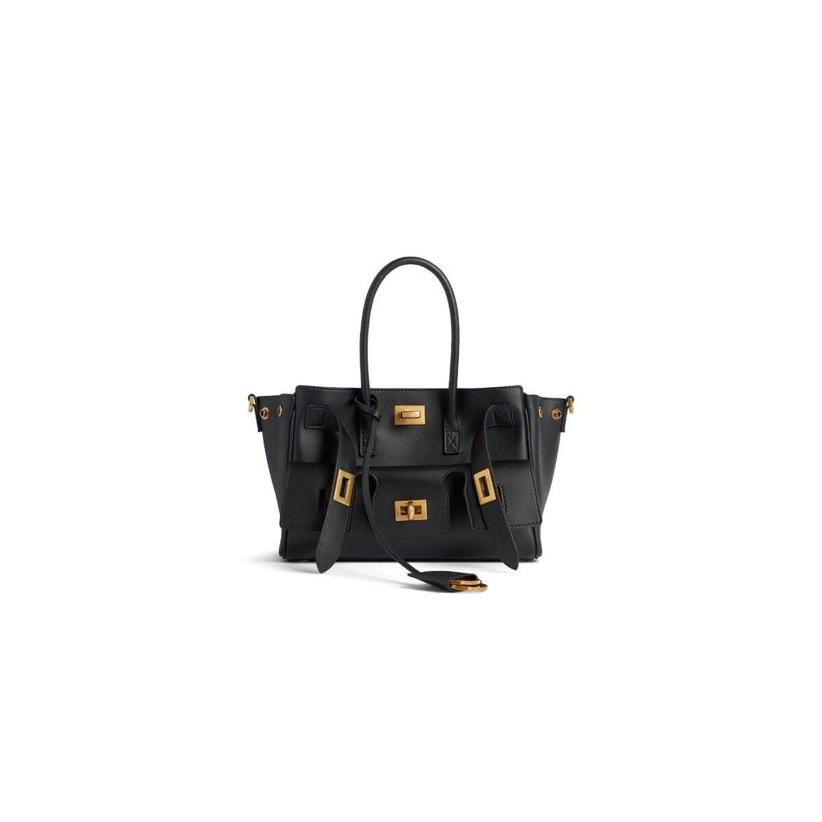 BALENCIAGA Bel Air Small Smooth Leather Carry All Top Handle Bag New