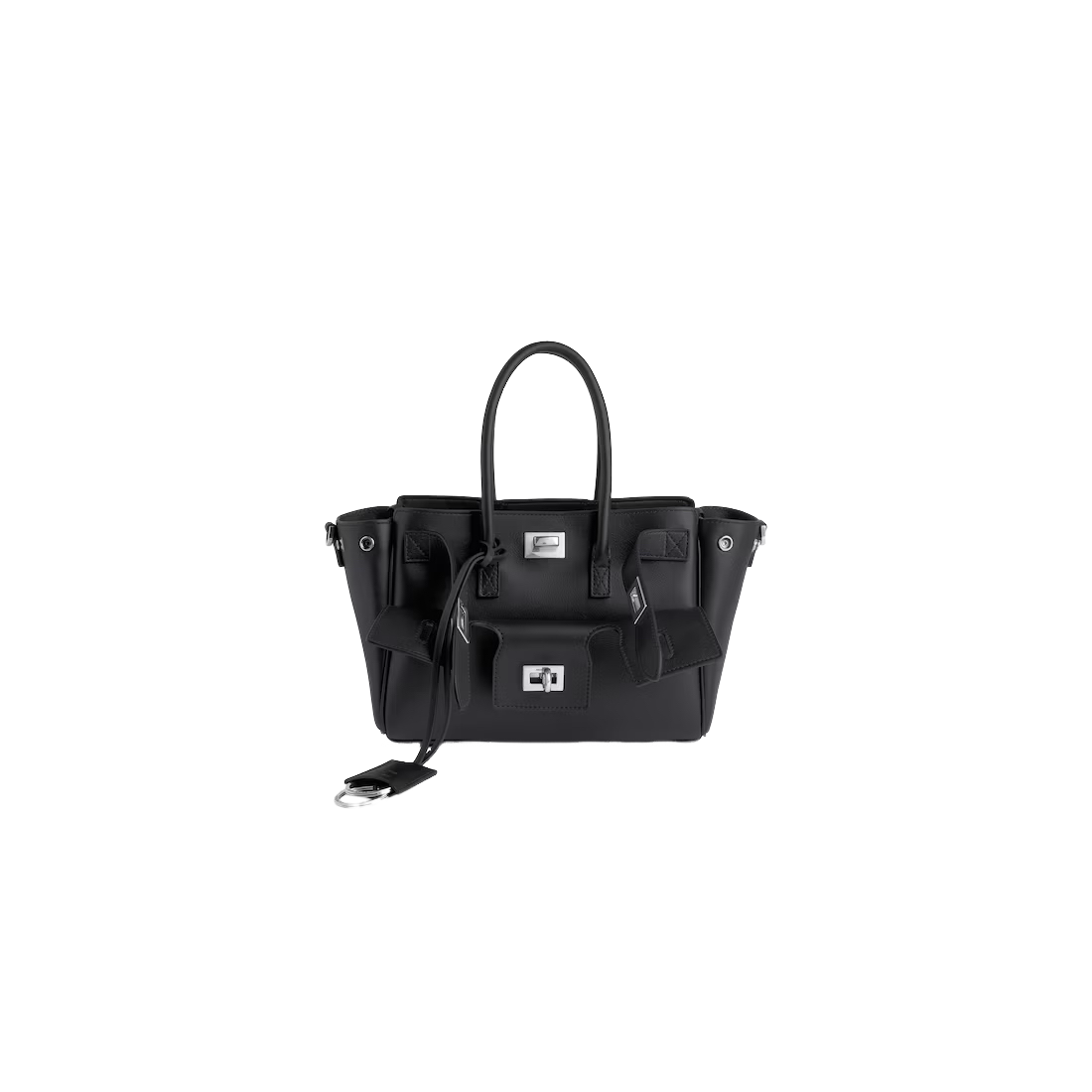 BALENCIAGA Bel Air Small Smooth Leather Carry All Top Handle Bag New