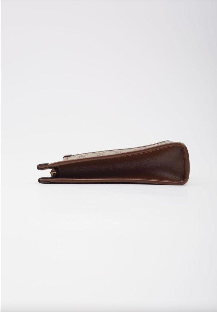 GUCCI BROWN GG INTERLOCKING POUCH