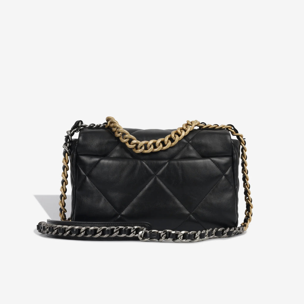 Chanel 19 Bag Small Black Lambskin Leather Crossbody Bag