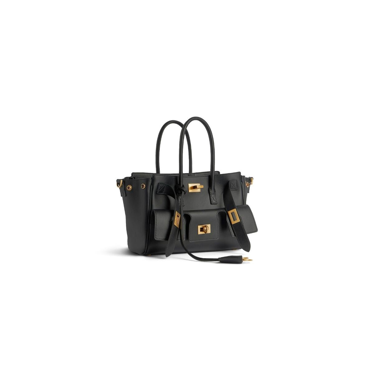 BALENCIAGA Bel Air Small Smooth Leather Carry All Top Handle Bag New