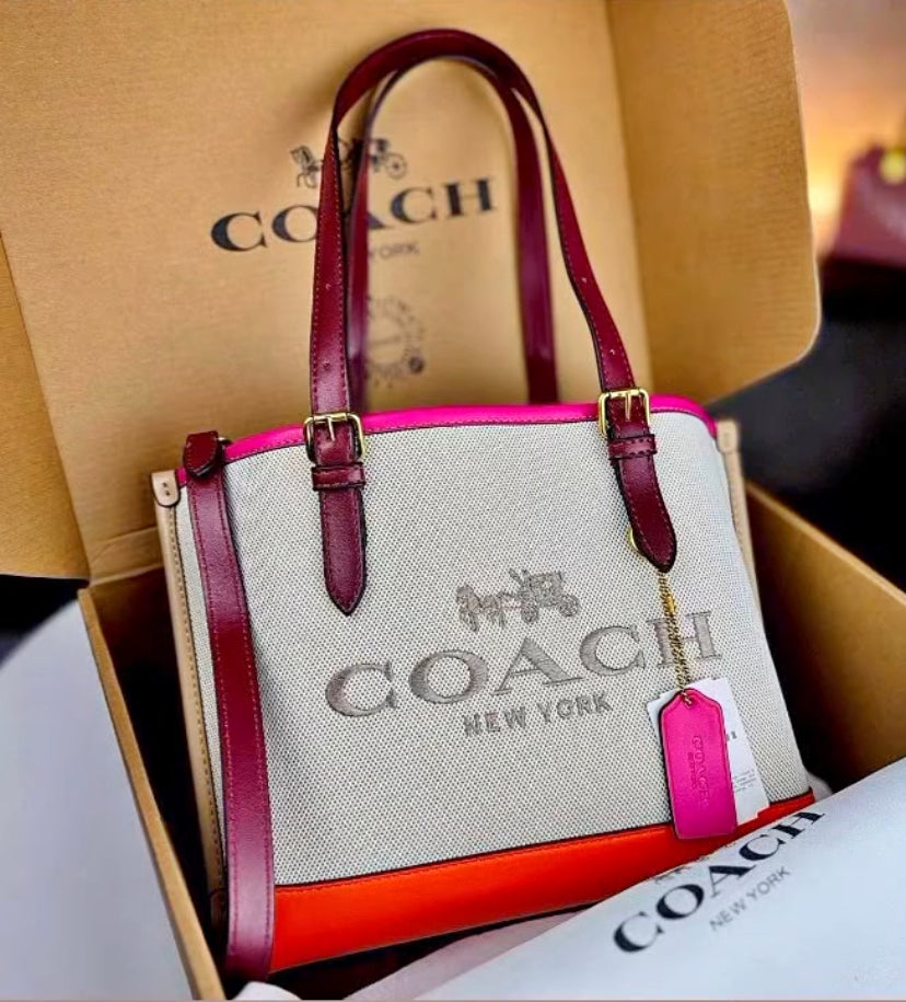 Coach Canvas and Leather Tote Bag