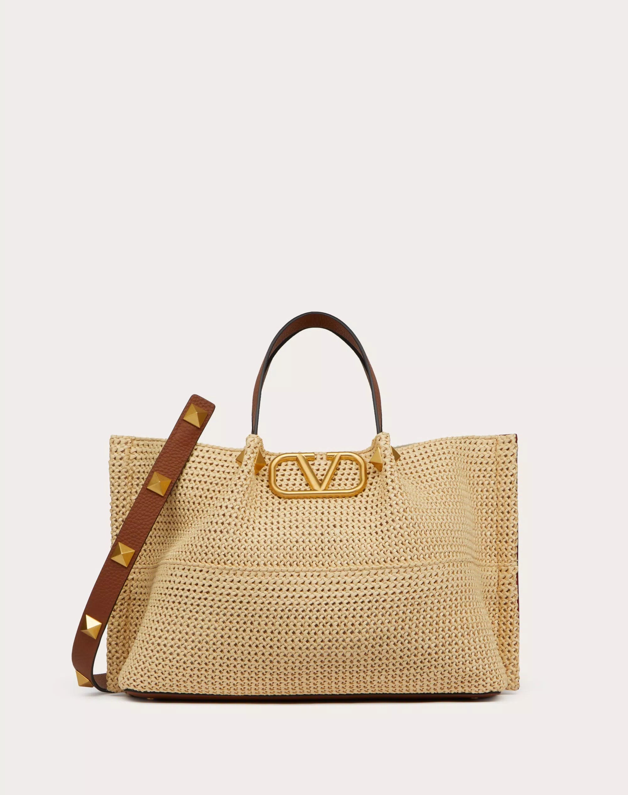 Medium Straw Summer Tote Valentino Bag