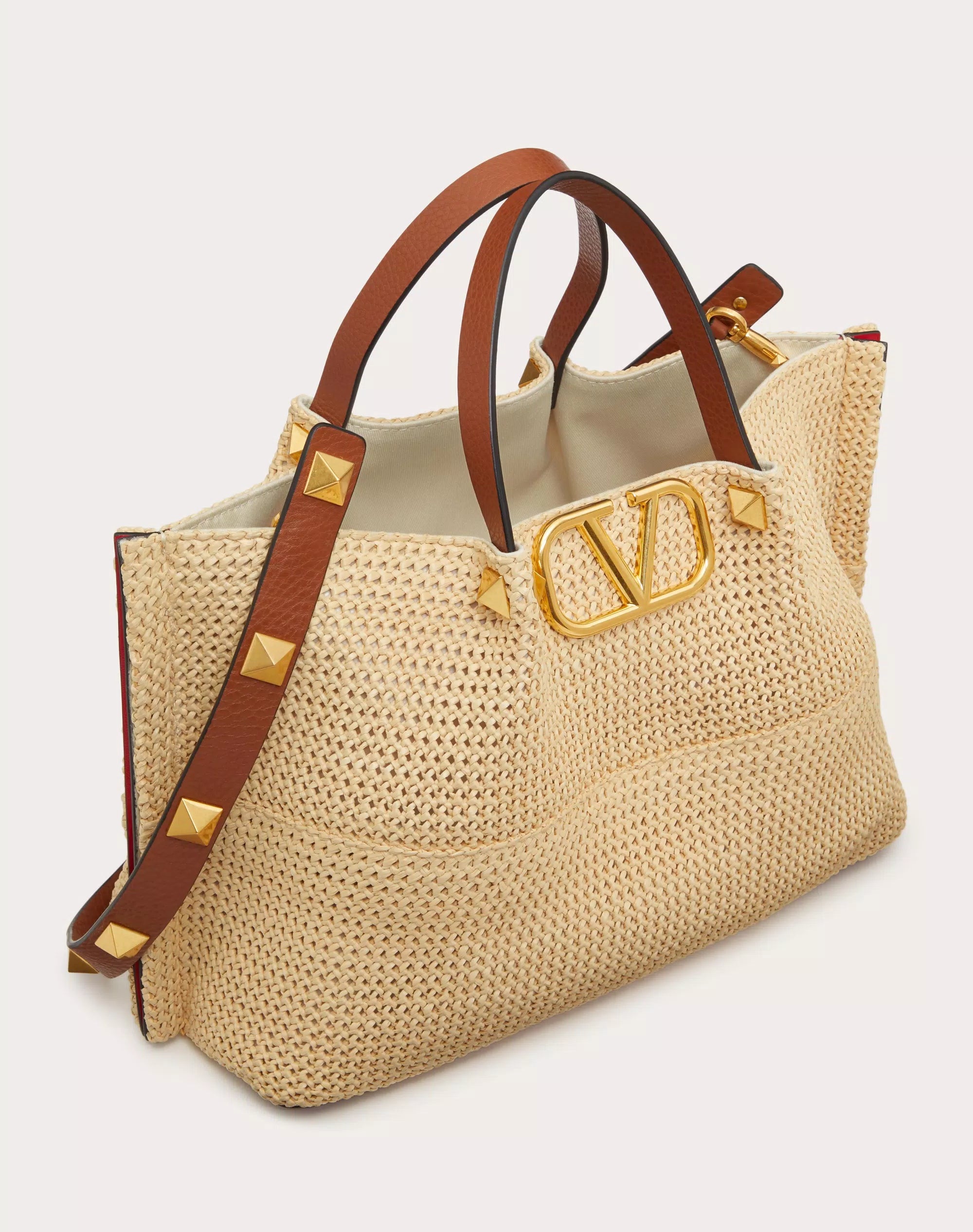 Medium Straw Summer Tote Valentino Bag