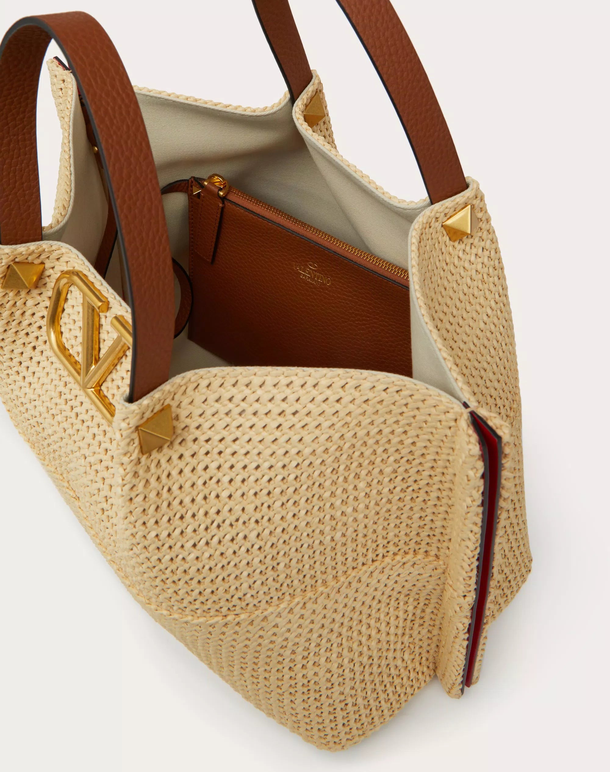 Medium Straw Summer Tote Valentino Bag