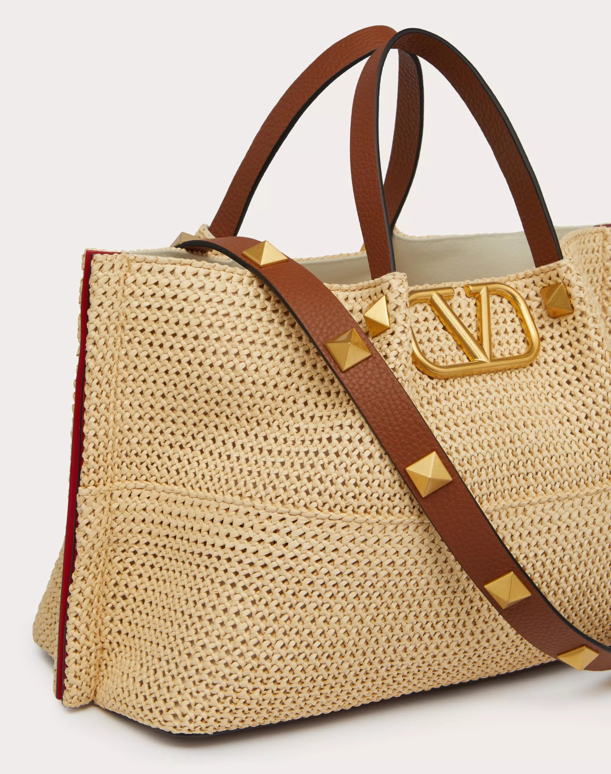 Medium Straw Summer Tote Valentino Bag